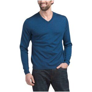JACK VICTOR Wool And Silk Blend Ramezay Long Sleeve V-neck Sweater